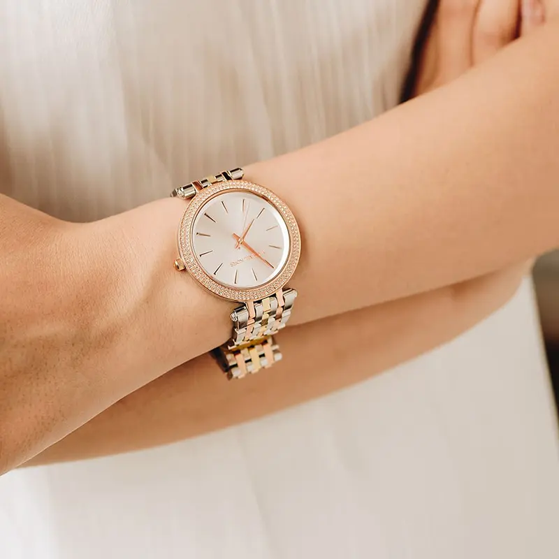 Michael Kors Darci Silver Dial Fashion Ladies Watch- MK3203